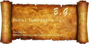 Borsi Gabriella névjegykártya